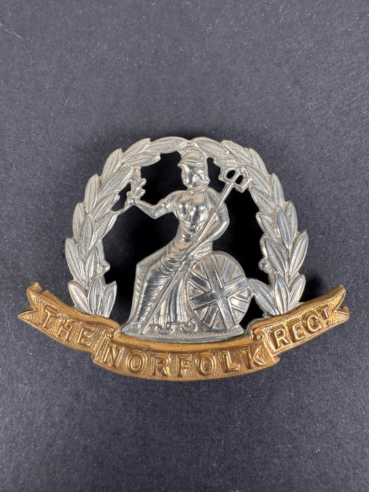 Image of WW1 British Army Norfolk Regiment Cap Badge