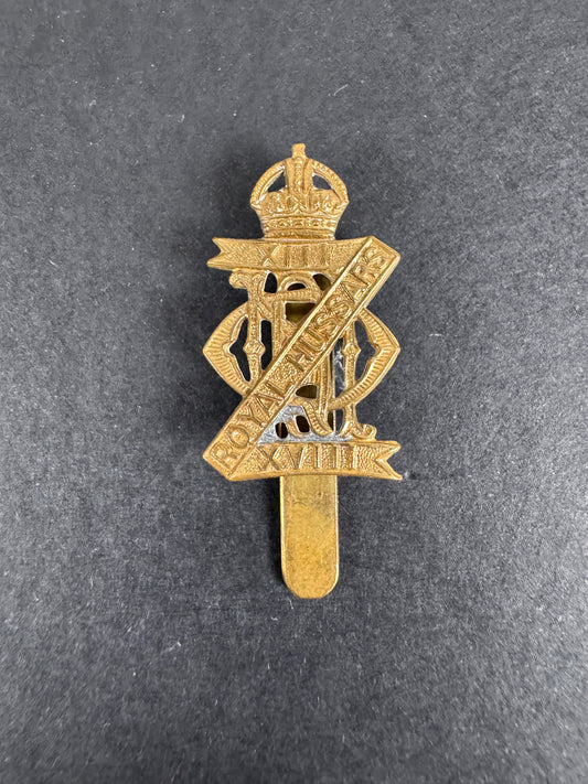 Image of WW2 British Army 13th 18th Royal Hussars Regiment Cap Badge