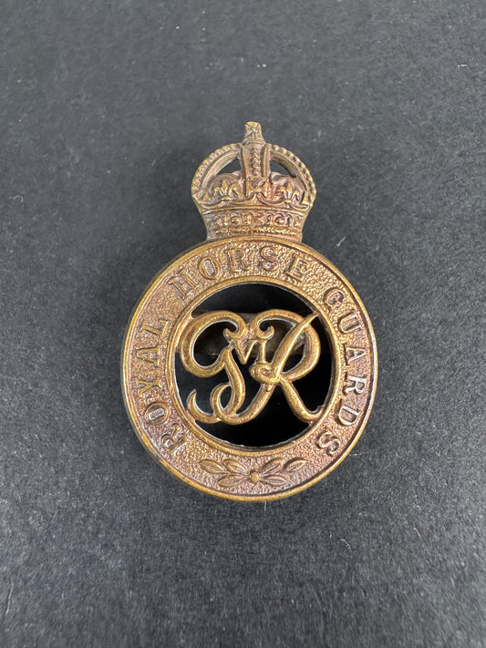 Image of WW2 British Army Royal Horse Guards Officer's Cap Badge FIRMIN
