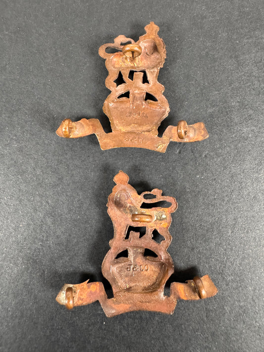 Image of product: ww1 british army royal west kent regiment officers collar badges j co