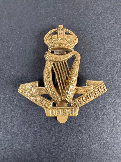 Image of WW1 British Army Royal Irish Regiment Cap Badge