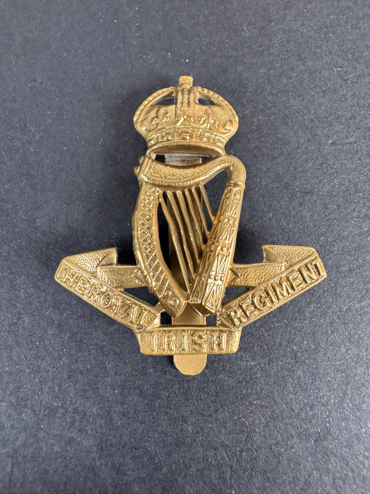 Image of WW1 British Army Royal Irish Regiment Cap Badge