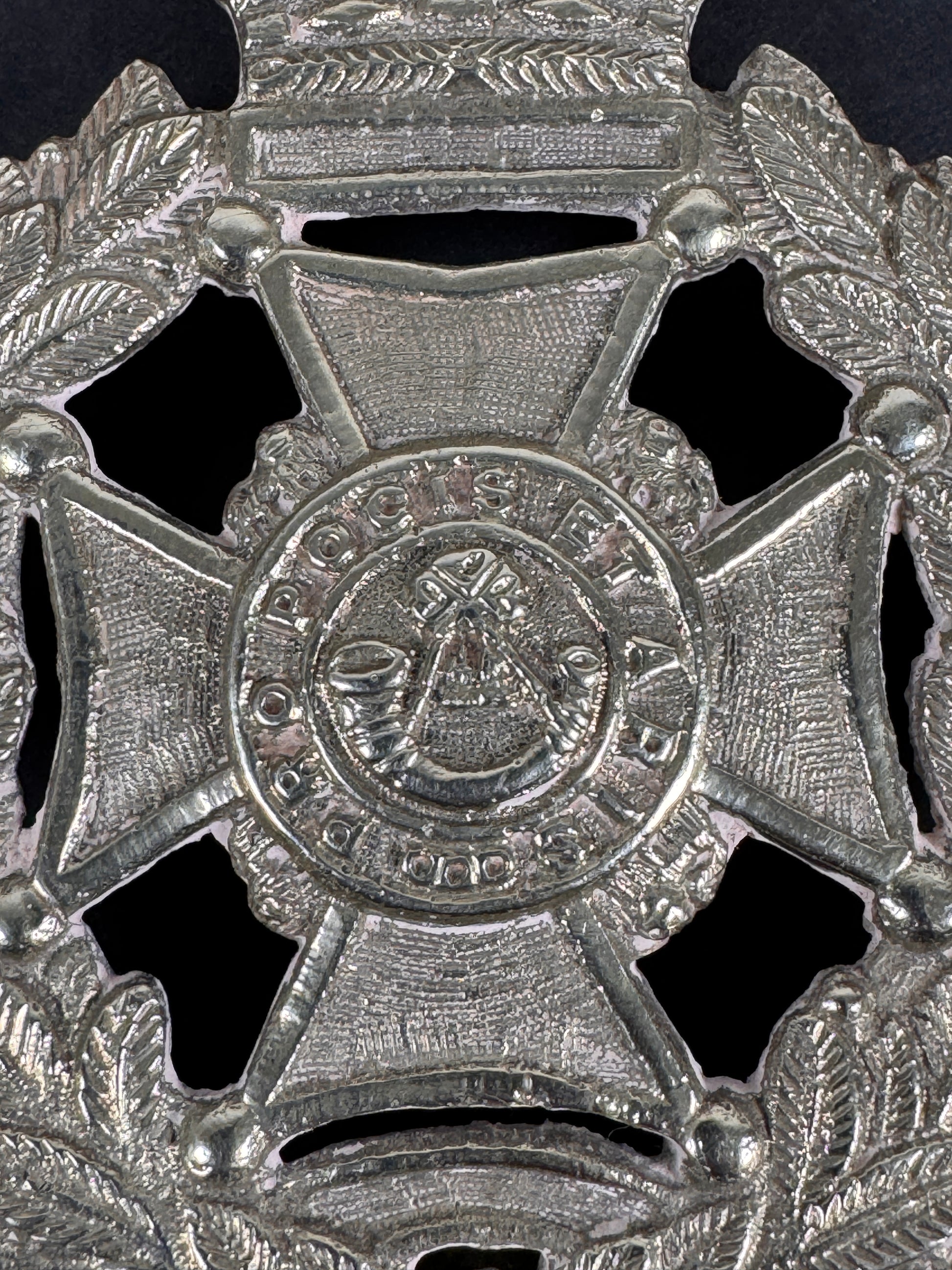 Image of product: british indian army naini tal volunteer rifles cross belt badge