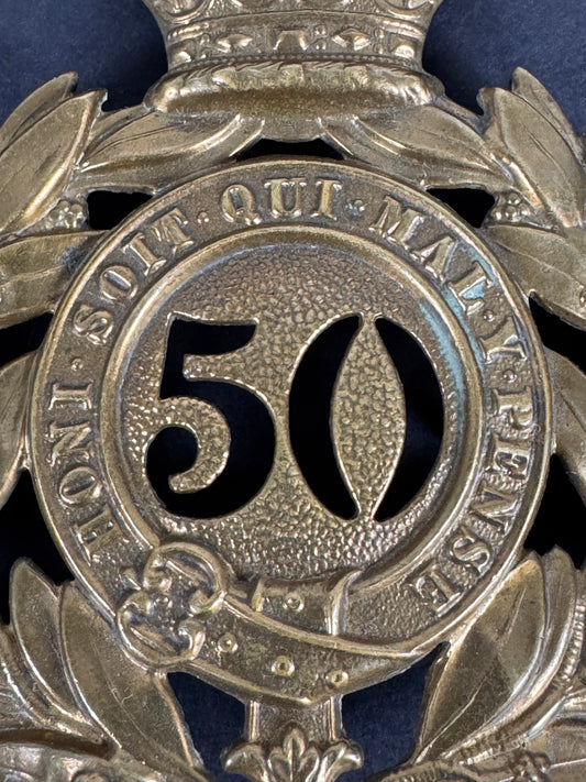 Image of product: 50th regiment of foot royal west kent shako helmet badge