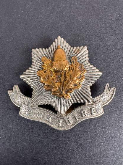 Image of WW1 British Army Cheshire Regiment Cap Badge