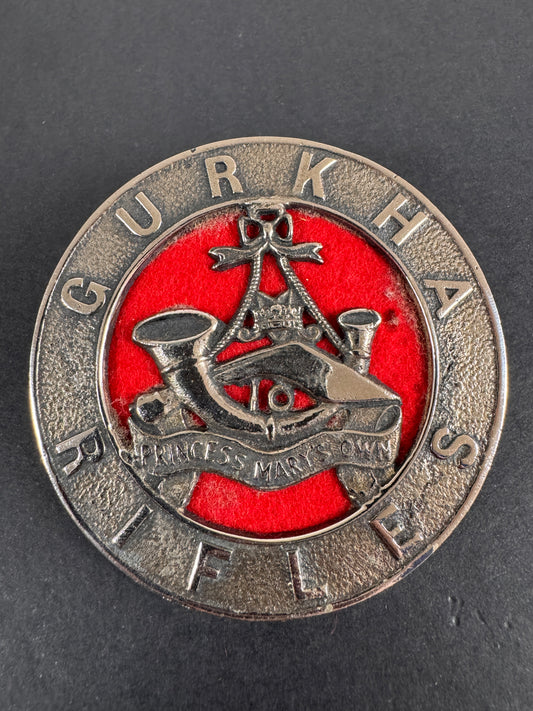 Image of British Army 10th Gurkha Rifles Piper’s Plaid Brooch Badge