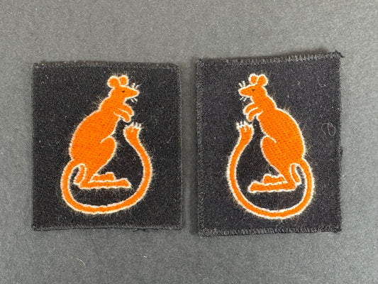 WW2 British Army 7th Armoured Division Formation Sign Badges (Pair)