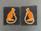 WW2 British Army 7th Armoured Division Formation Sign Badges (Pair)