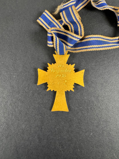 Third Reich German Mother's Cross in Gold Cased