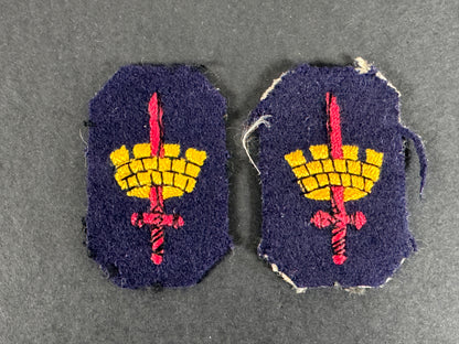 WW2 British Army Southern Command London District Formation Signs (Pair)