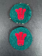WW2 British Army North Wales District Western Command Formation Signs (Pair)