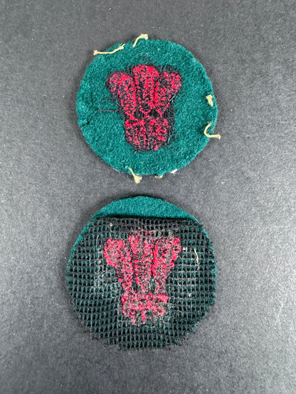 WW2 British Army North Wales District Western Command Formation Signs (Pair)