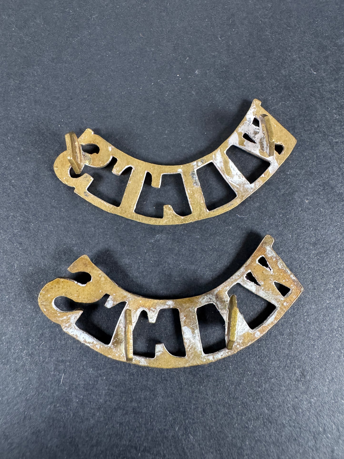 WW2 British Army Wiltshire Regiment Shoulder Titles (Pair)