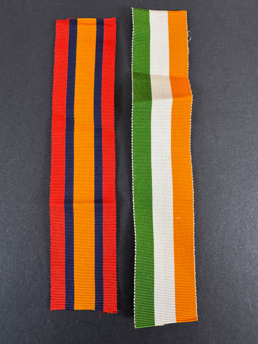 British King & Queen South Africa Medal Ribbon Boer War