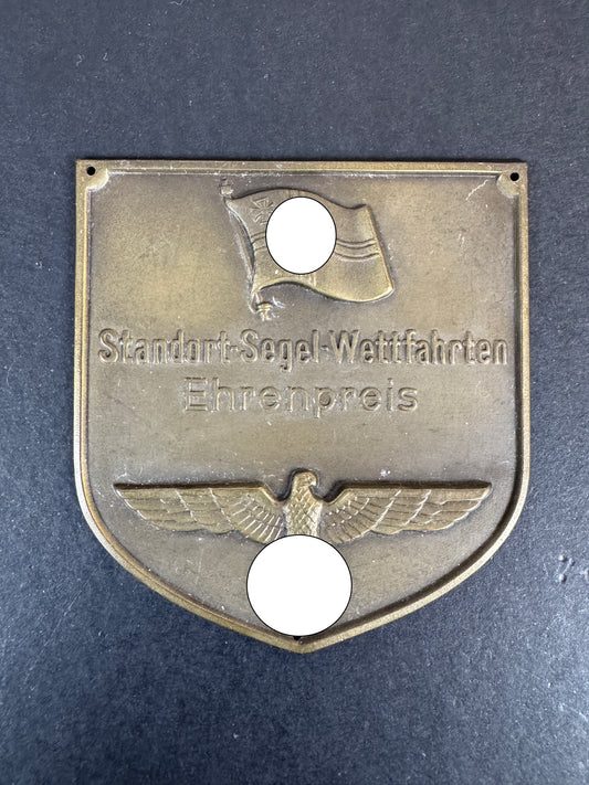 German Kriegsmarine Naval Competition Ehrenpreis Plaque