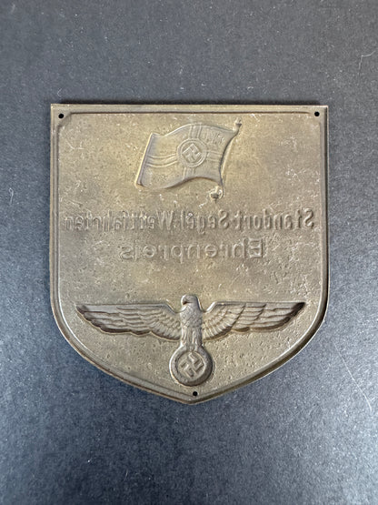 German Kriegsmarine Naval Competition Ehrenpreis Plaque