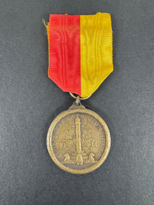 WW1 Belgium Great War Liege Medal 1914