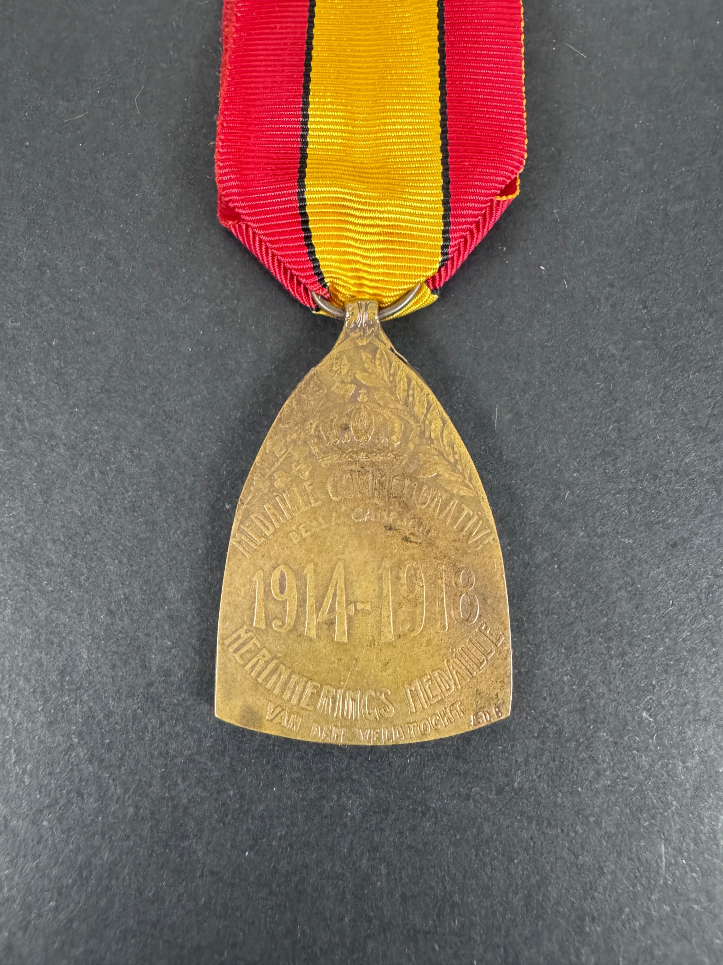 WW1 Belgium Army Issue Commemorative Medal 1914-1918