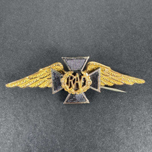 WW2 British Royal Air Force (RAF) Chaplain's Wing Pin Badge
