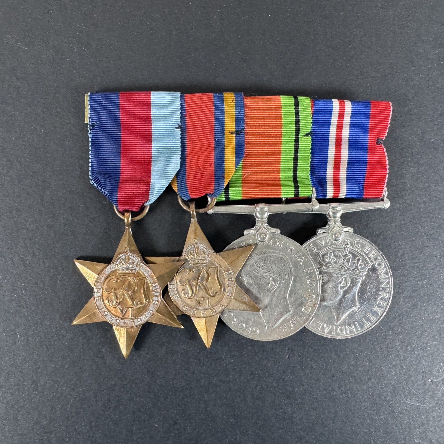 Gruppo di medaglie della campagna della stella di Birmania britannica della seconda guerra mondiale