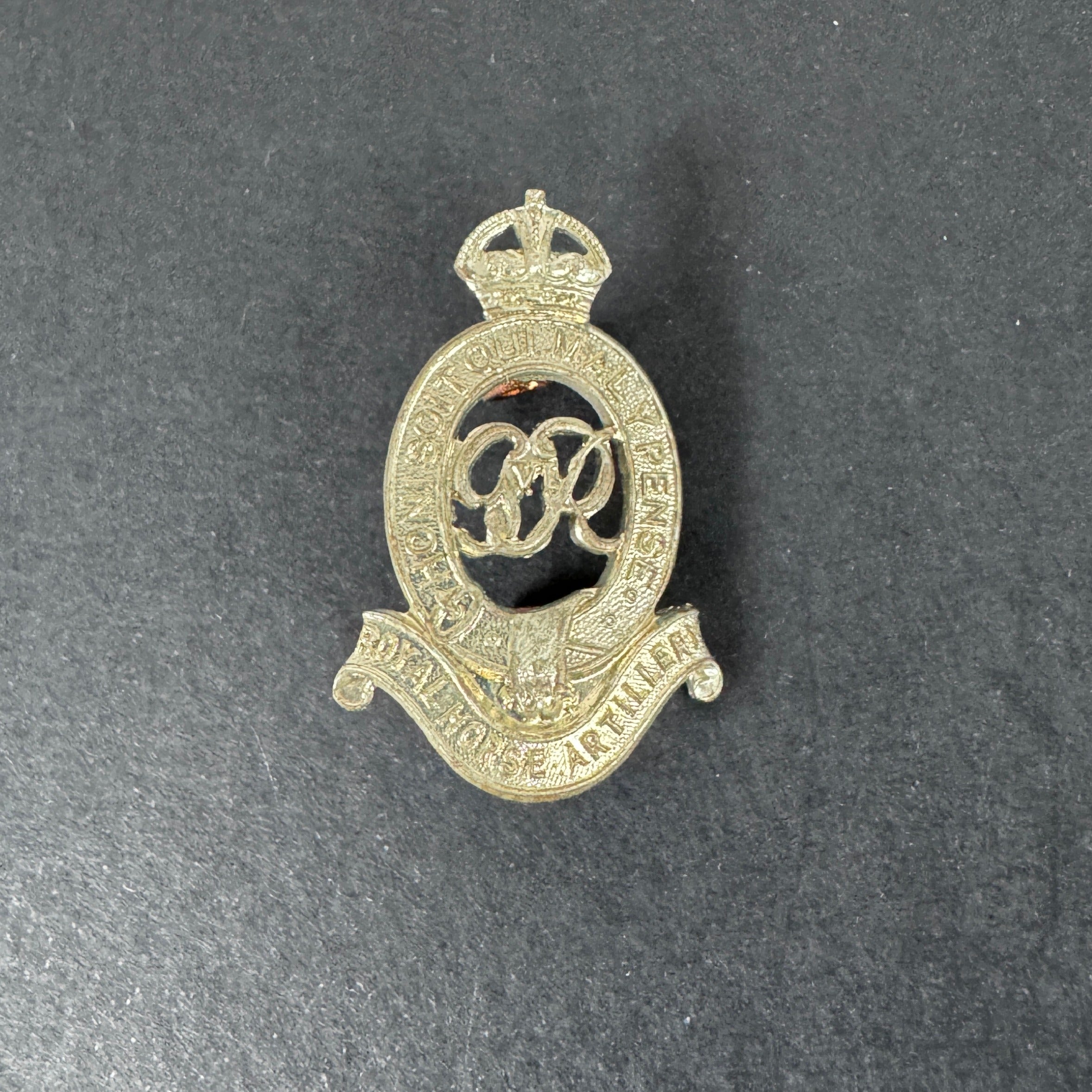 WW2 British Army Royal Horse Artillery (RHA) Cap Badge – Medals-Militaria