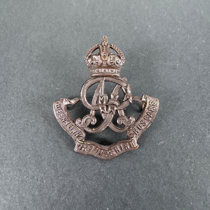 British Army Queen's Own Oxfordshire Hussars Yeomanry Cap Badge