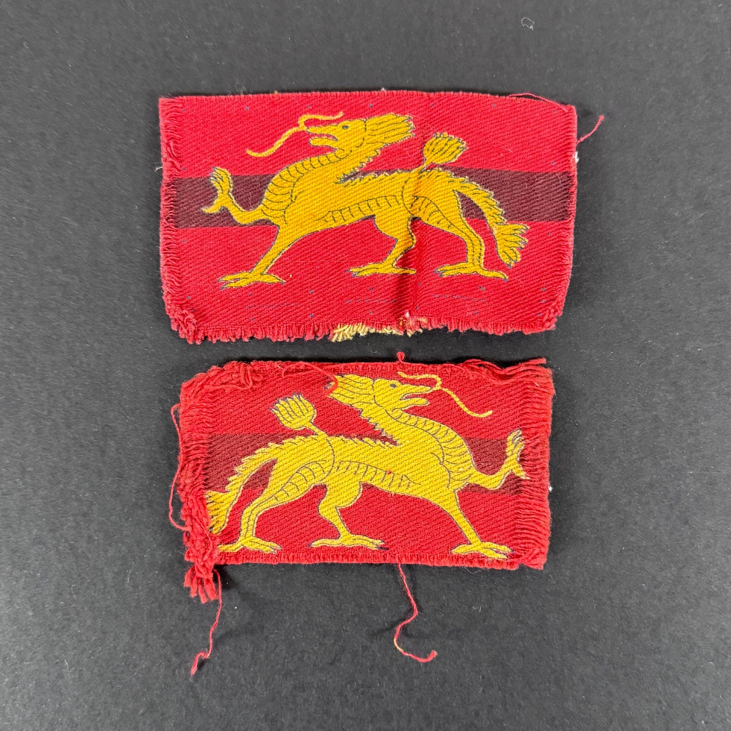 WW2 British Army HQ Land Forces Hong Kong Formation Signs (Pair)