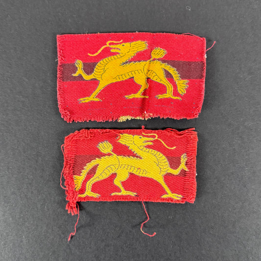 WW2 British Army HQ Land Forces Hong Kong Formation Signs (Pair)
