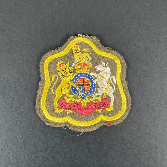 WW2 British Army Royal Armoured Corps Warrant Officer 1 Rank Arm Badge