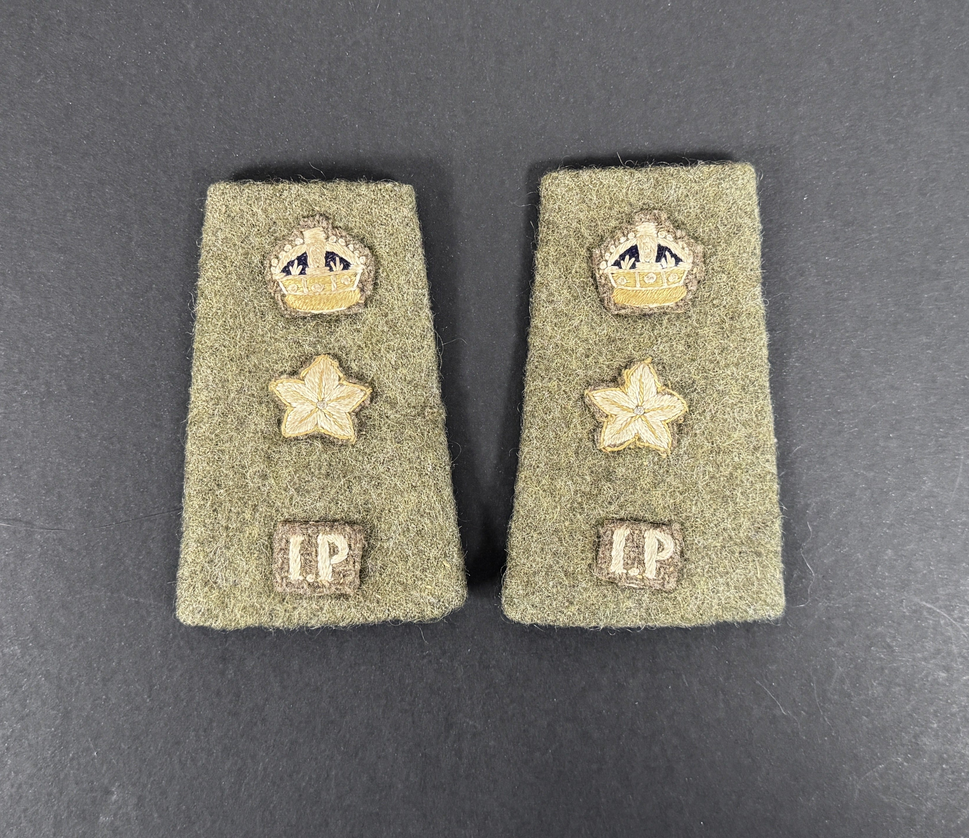 Colonial British India Imperial Police Officer's Shoulder Rank Badges ...