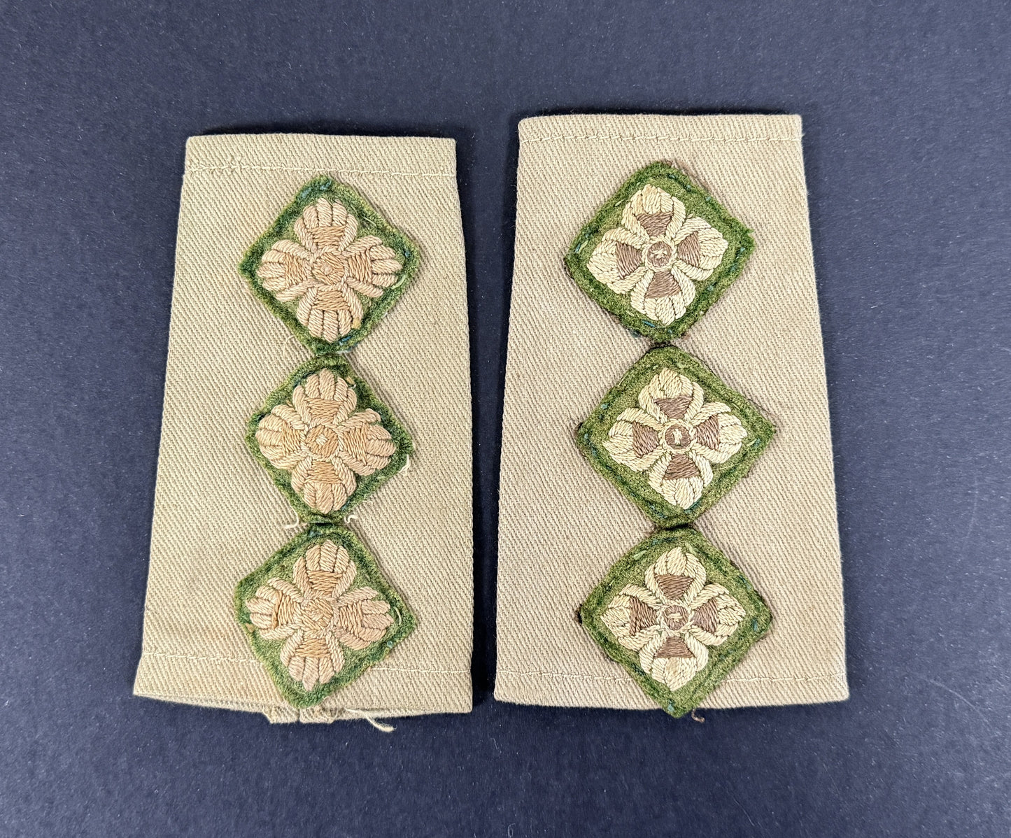 WW2 British Army Reconnaissance Corps Captain Rank Slides