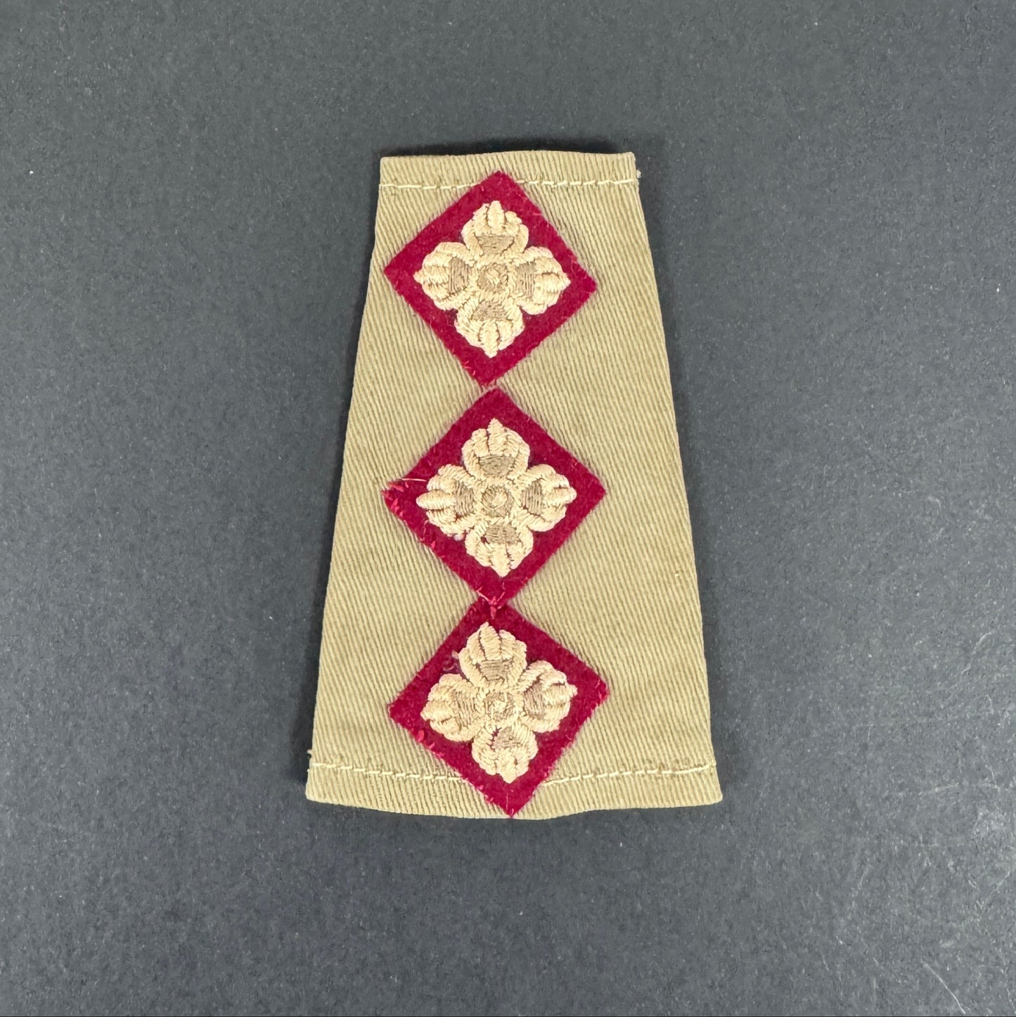 WW2 British Royal Army Medical Corps Captain Khaki Rank Slide
