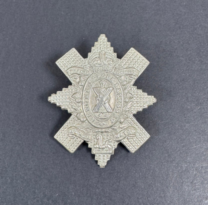 WW1 British Army Royal Highlanders Black Watch Glengarry Cap Badge