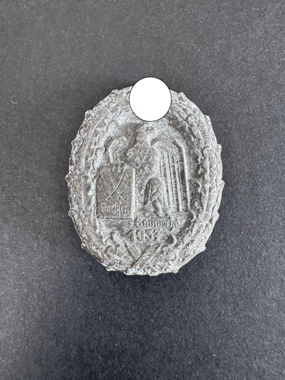 Third Reich Sachsen Gauwoche 1937 Tinnie Badge