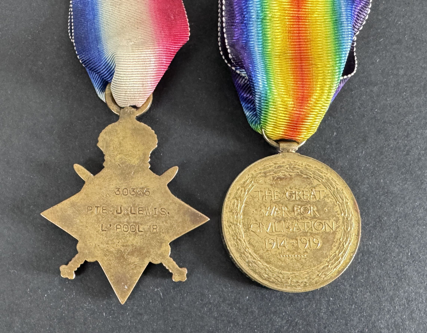 Medaglie di guerra britanniche della prima guerra mondiale - King's Liverpool Regiment