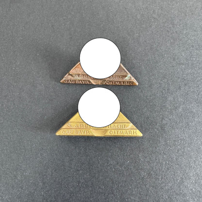 Third Reich Arbeitsschlacht Gau Bayr. Ostmark Tinnie Badges
