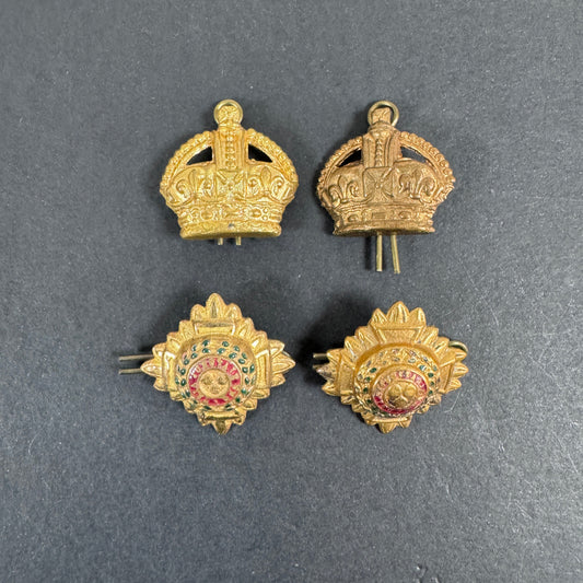 WW2 British Army Lieutenant Colonel Rank Badges Bath Stars