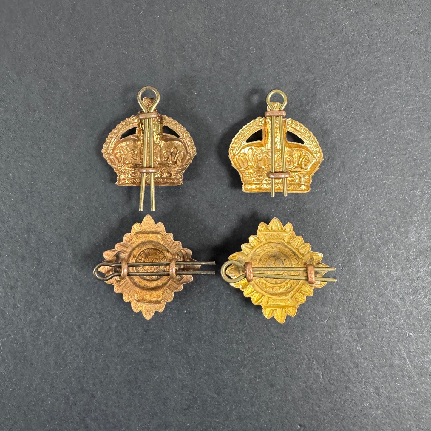 WW2 British Army Lieutenant Colonel Rank Badges Bath Stars