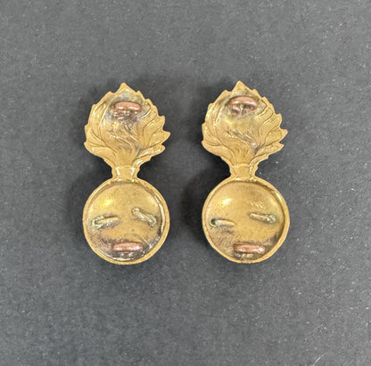 WW2 British Army Lancashire Fusiliers Officer Uniform Collar Badges