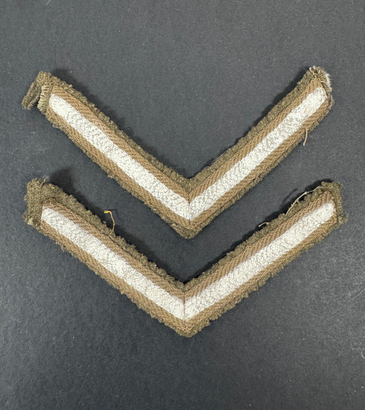 WW2 British Army Lance Corporal Battledress Rank Chevrons (Pair)