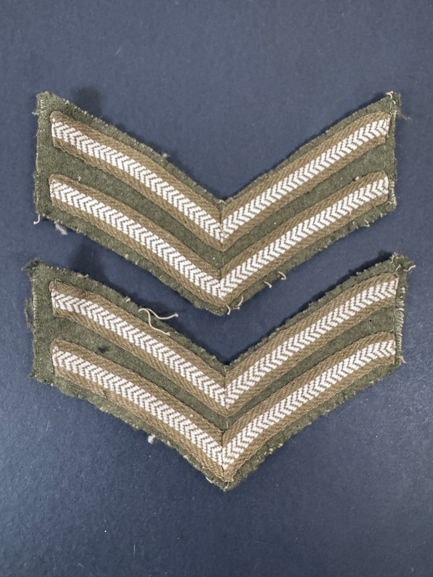 WW2 British Army Corporal Battledress Rank Chevrons (Pair)