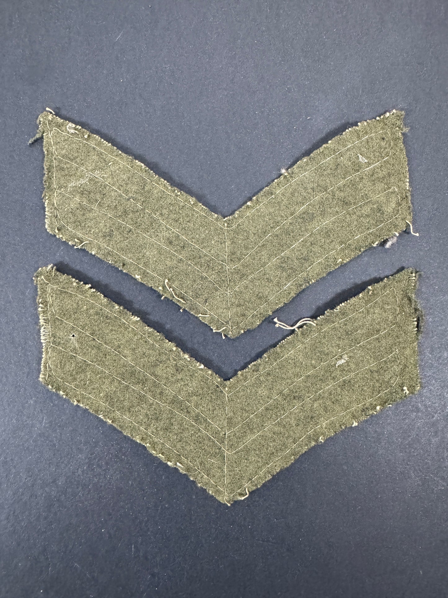 WW2 British Army Corporal Battledress Rank Chevrons (Pair)