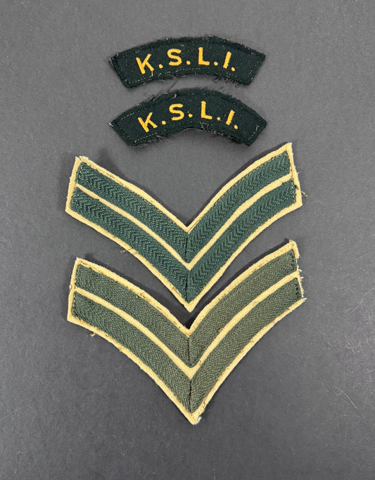 British Army King's Shropshire Light Infantry NCO Rank Badges