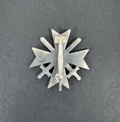 WW2 German War Merit Cross 1st Class With Swords - Marked 3 Wilhelm Deumer