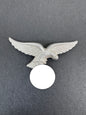 Early Luftwaffe Droop Tail Eagle Visor Cap Badge