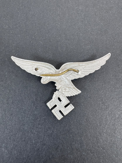 Early Luftwaffe Droop Tail Eagle Visor Cap Badge
