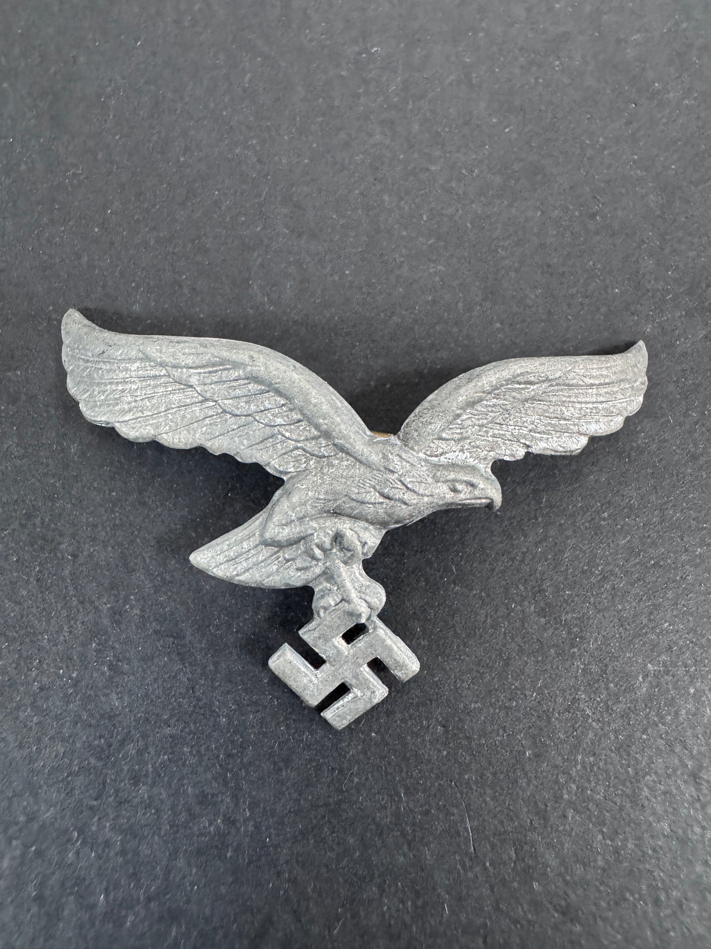 WW2 German Luftwaffe Eagle Metal Visor Cap Badge