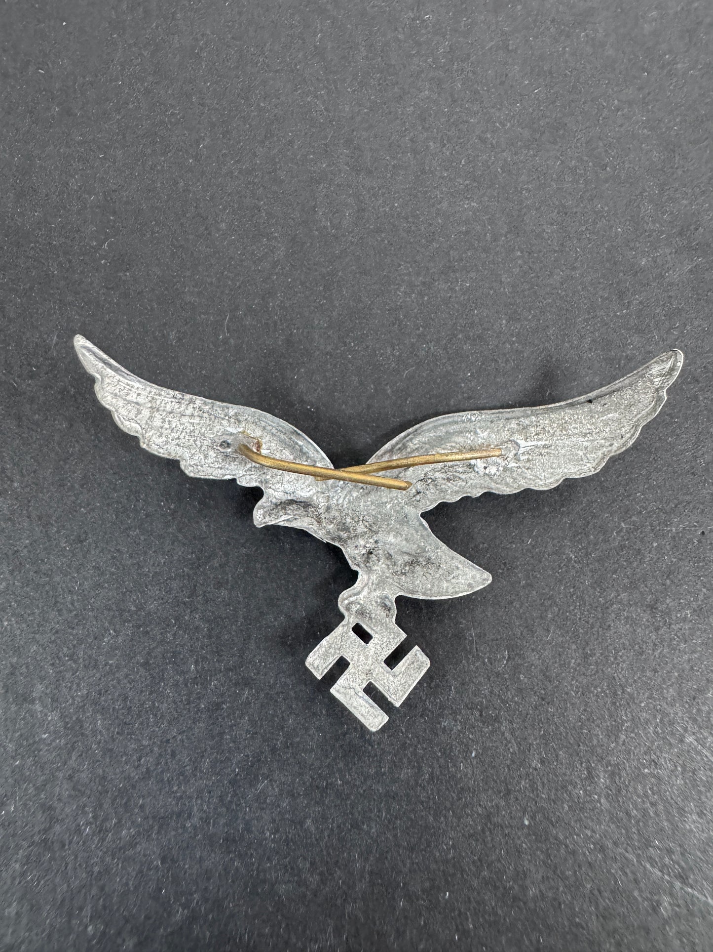 WW2 German Luftwaffe Eagle Metal Visor Cap Badge