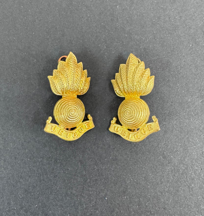 WW2 Royal Canadian Artillery Uniform Collar Badges (Pair)