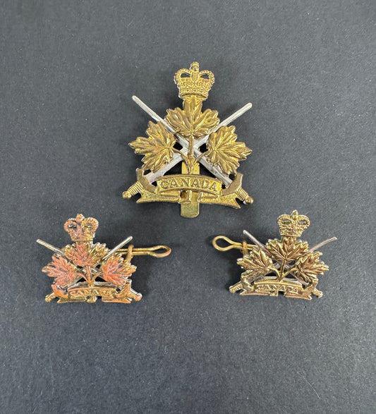 Canadian Army General Service Corps Cap and Collar Badges